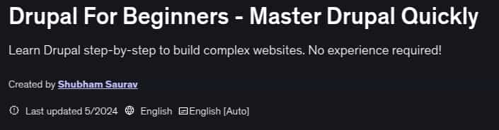 Drupal For Beginners - Master Drupal Quickly