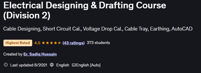 Electrical Designing & Drafting Course (Division 2)