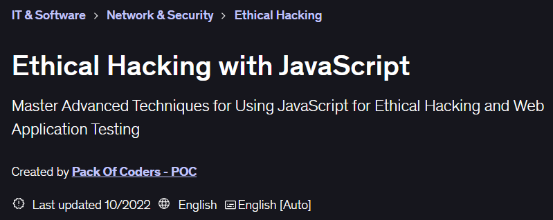 Ethical Hacking with JavaScript