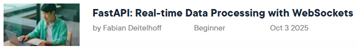 FastAPI: Real-time Data Processing with WebSockets