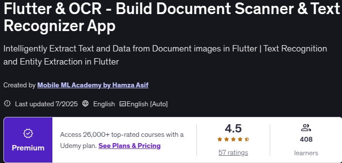 Flutter & OCR - Build Document Scanner & Text Recognizer App
