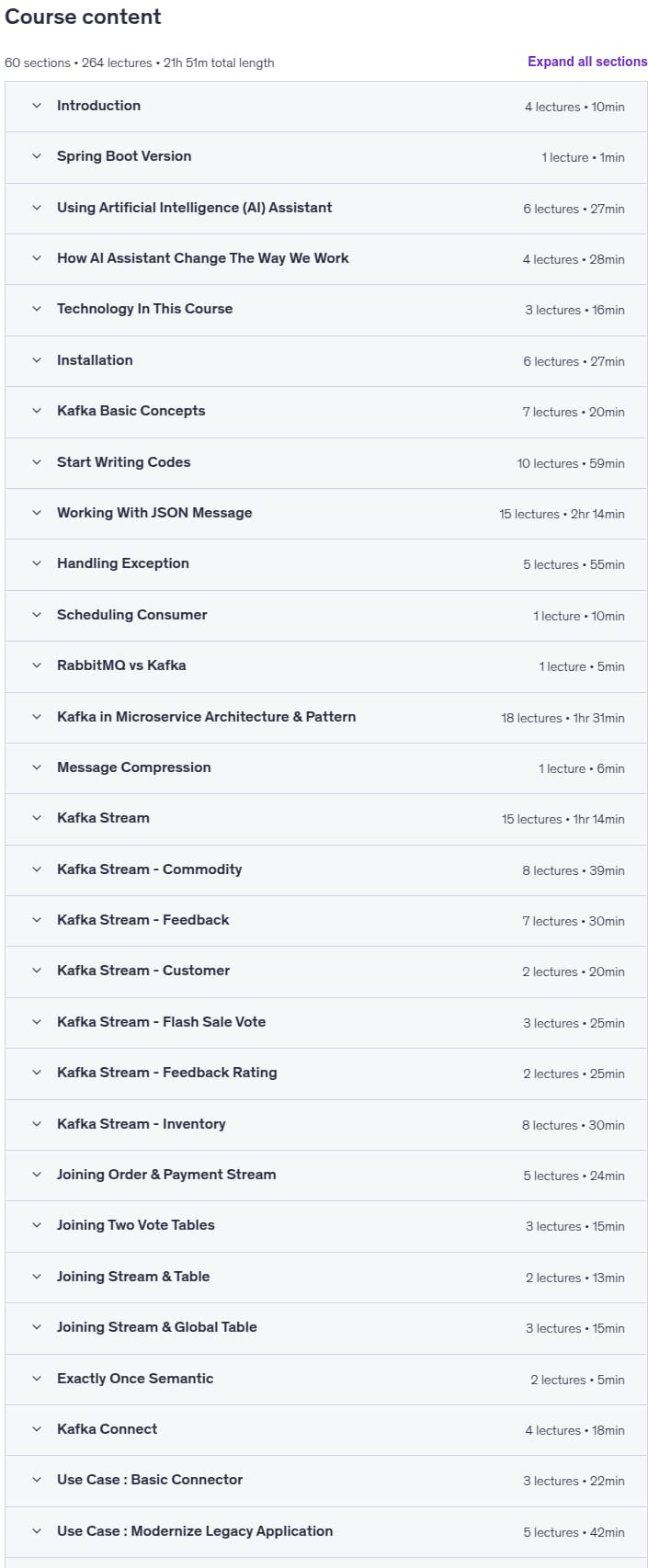 Java Spring Boot 3, Apache Kafka Bootcamp-With AI Assistant