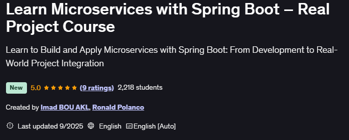 Learn Microservices with Spring Boot – Real Project Course
