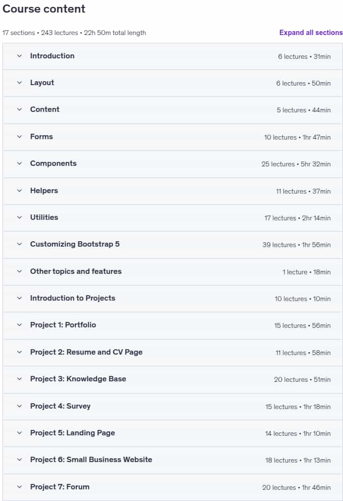 Master Bootstrap 5 with 6 projects and Sass customization