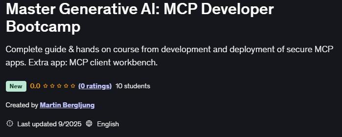 Master Generative AI MCP Developer Bootcamp