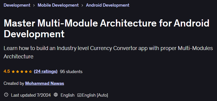 Master Multi-Module Architecture for Android Development