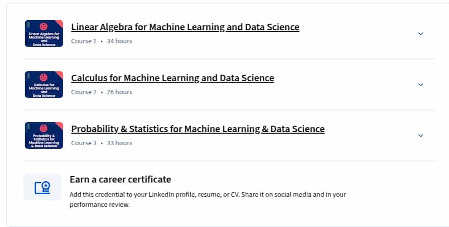 Mathematics for Machine Learning and Data Science Specialization
