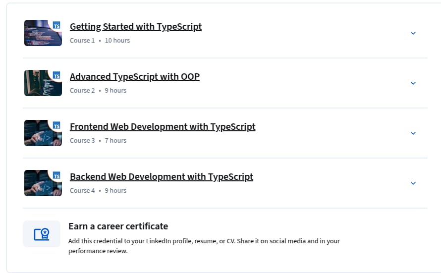 Modern Web Development with TypeScript Specialization
