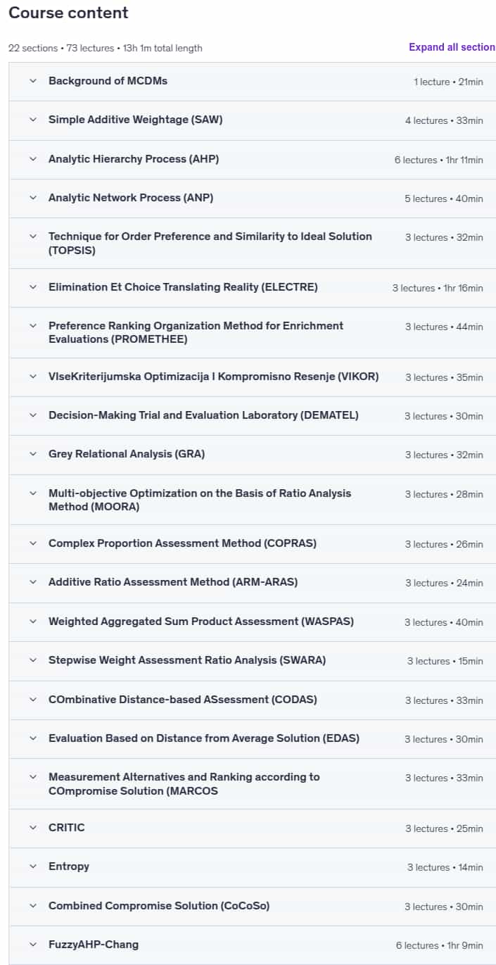Multi-Criteria Decision Making (MCDM) Using Matlab and Excel