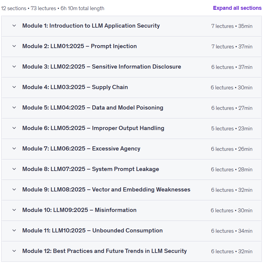 OWASP Top 10 for LLM Applications (2025)