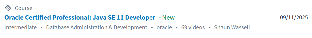 Oracle Certified Professional: Java SE 11 Developer Online Training