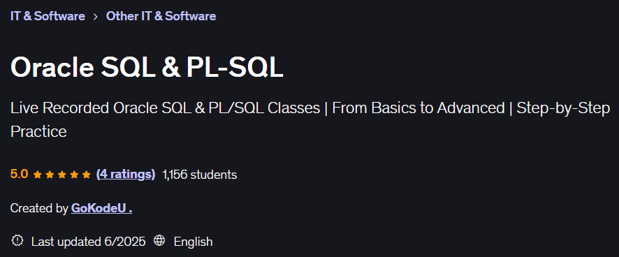Oracle SQL & PL-SQL