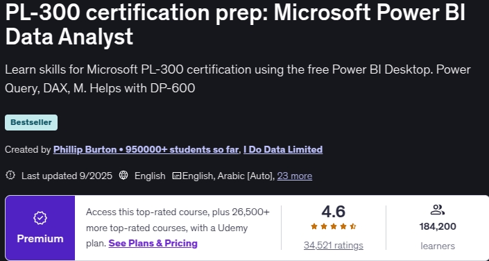 PL-300 certification prep_ Microsoft Power BI Data Analyst