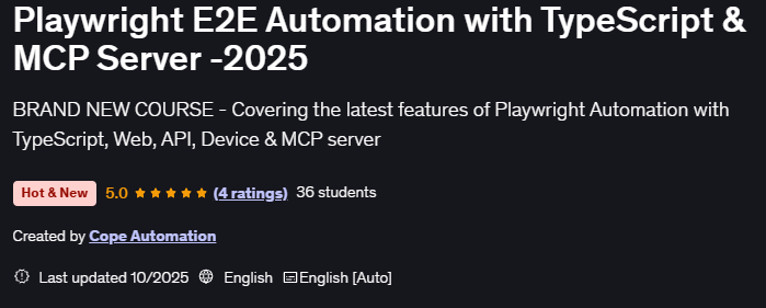 Playwright E2E Automation with TypeScript & MCP Server