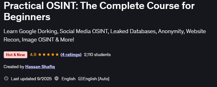 Practical OSINT The Complete Course for Beginners