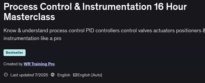 Process Control & Instrumentation 16 Hour Masterclass