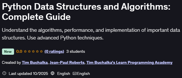 Python Data Structures and Algorithms Complete Guide