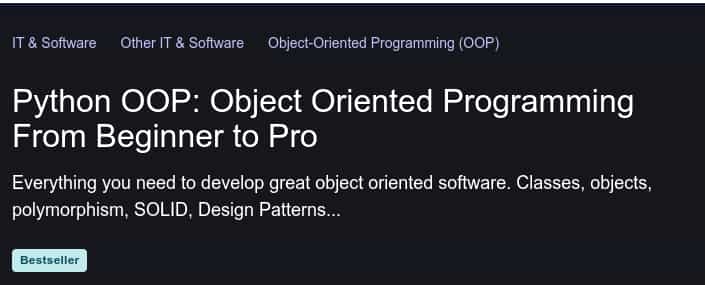 Python OOP_ Object Oriented Programming From Beginner to Pro