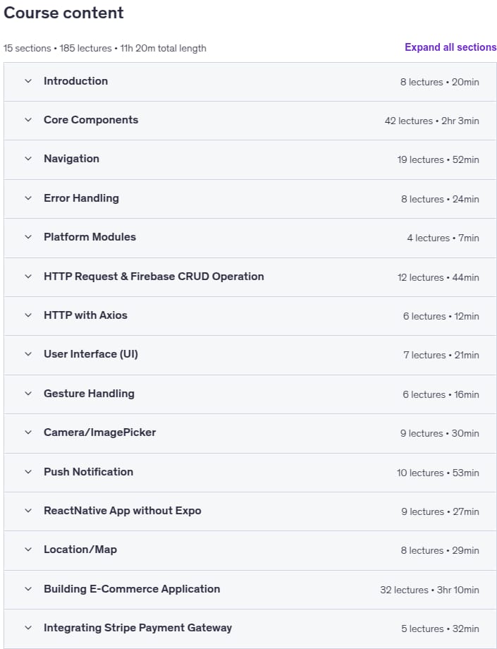 React Native - Complete Guide + E-Commerce + Interview Q&A