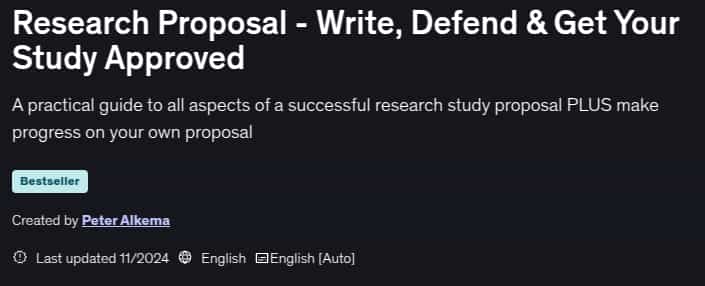 Research Proposal - Write, Defend & Get Your Study Approved