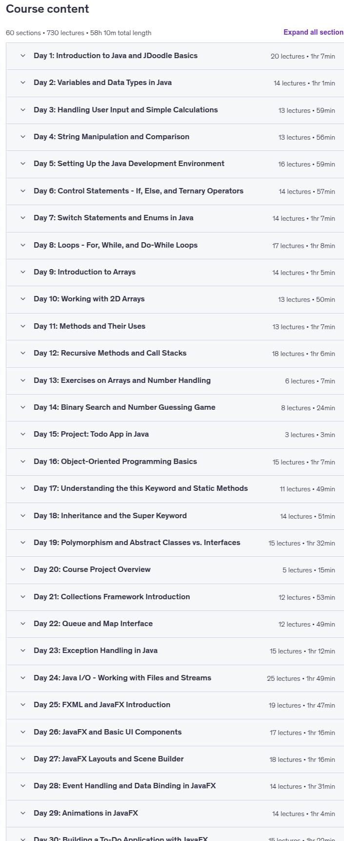 60 Days of Java _ The Complete Java Masterclass