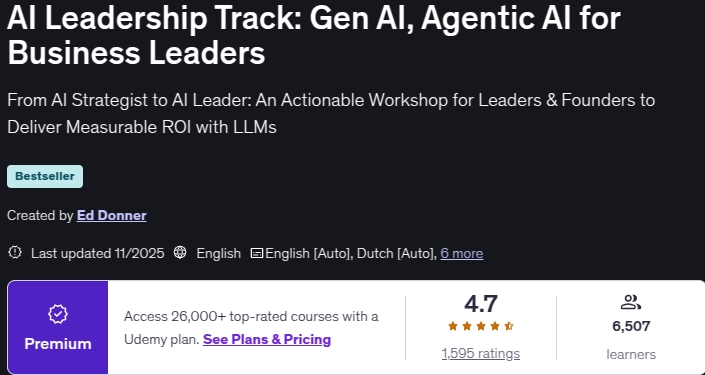 AI Leadership Track_ Gen AI, Agentic AI for Business Leaders