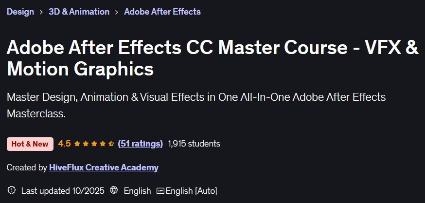 Adobe After Effects CC Master Course - VFX & Motion Graphics