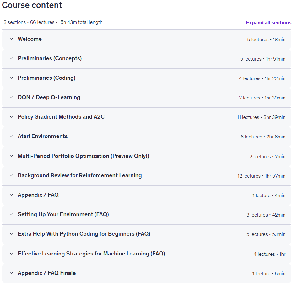 Advanced AI: Deep Reinforcement Learning in PyTorch (v2)