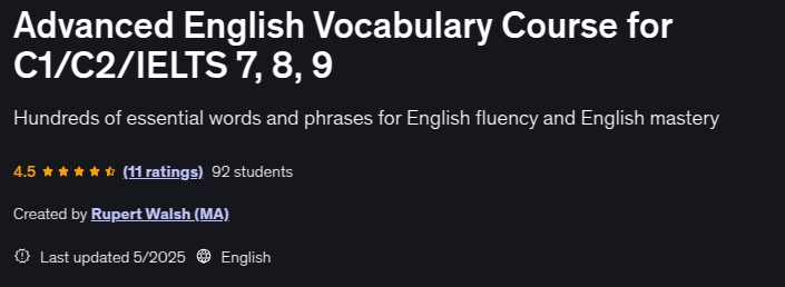 Advanced English Vocabulary Course for C1_C2_IELTS 7, 8, 9