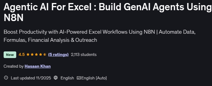 Agentic AI For Excel _ Build GenAI Agents Using N8N