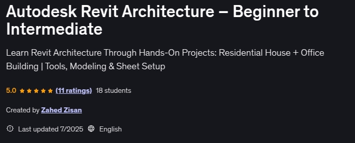 Autodesk Revit Architecture _ Beginner to Intermediate