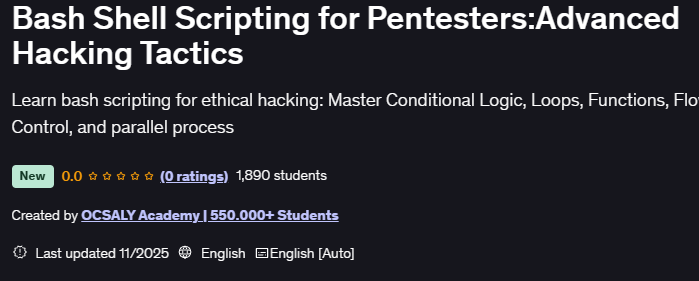 Bash Shell Scripting for PentestersAdvanced Hacking Tactics