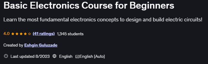 Basic Electronics Course for Beginners