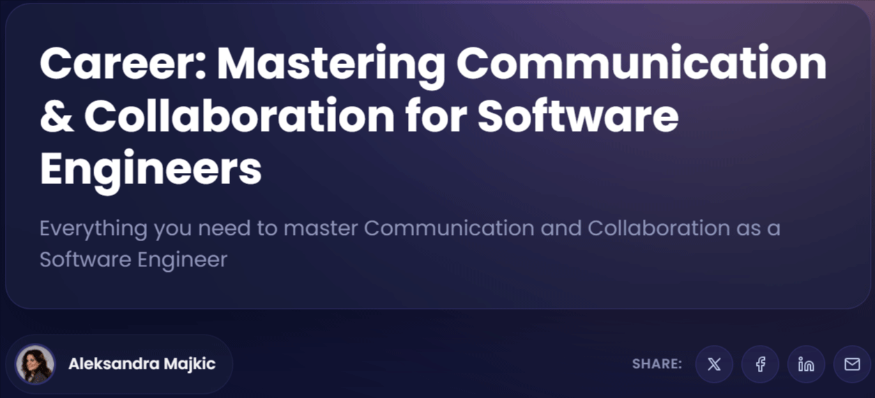 Career Mastering Communication & Collaboration for Software Engineers