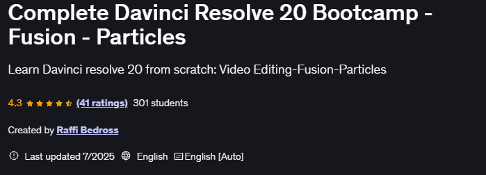 Complete Davinci Resolve 20 Bootcamp - Fusion - Particles