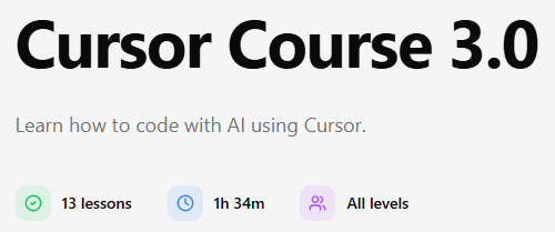 Cursor Course 3.0