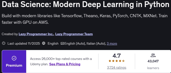 Data Science_ Modern Deep Learning in Python