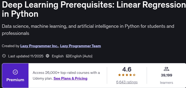 Deep Learning Prerequisites_ Linear Regression in Python