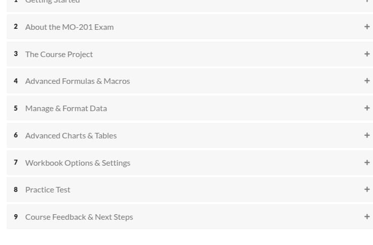 Excel MO-201 Exam Prep