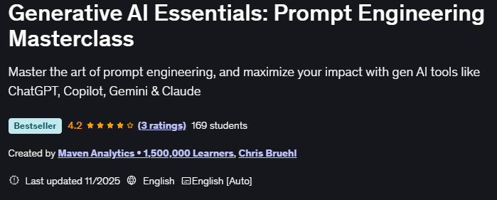 Generative AI Essentials Prompt Engineering Masterclass