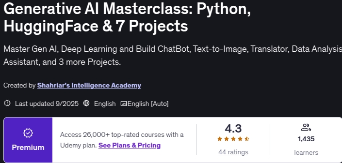 Generative AI Masterclass_ Python, HuggingFace & 7 Projects
