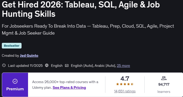 Get Hired 2026_ Tableau, SQL, Agile & Job Hunting Skills