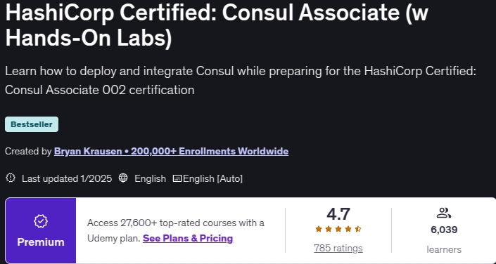 HashiCorp Certified_ Consul Associate (w Hands-On Labs)