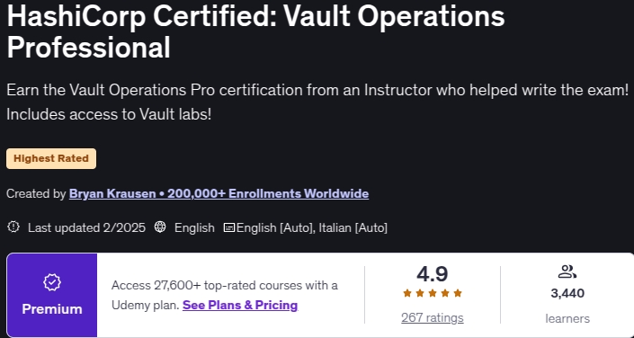 HashiCorp Certified_ Vault Operations Professional