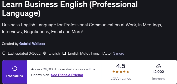 Learn Business English (Professional Language)