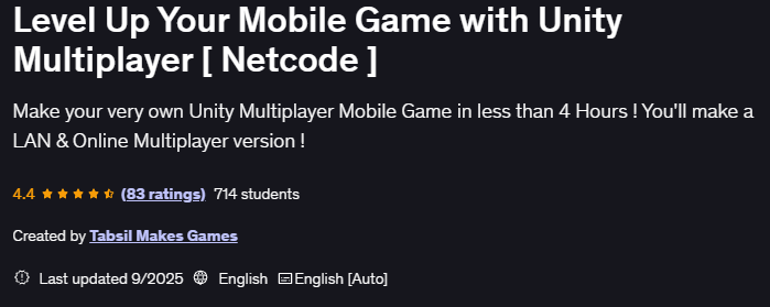 Level Up Your Mobile Game with Unity Multiplayer [ Netcode ]
