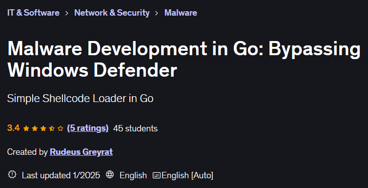 Malware Development in Go: Bypassing Windows Defender