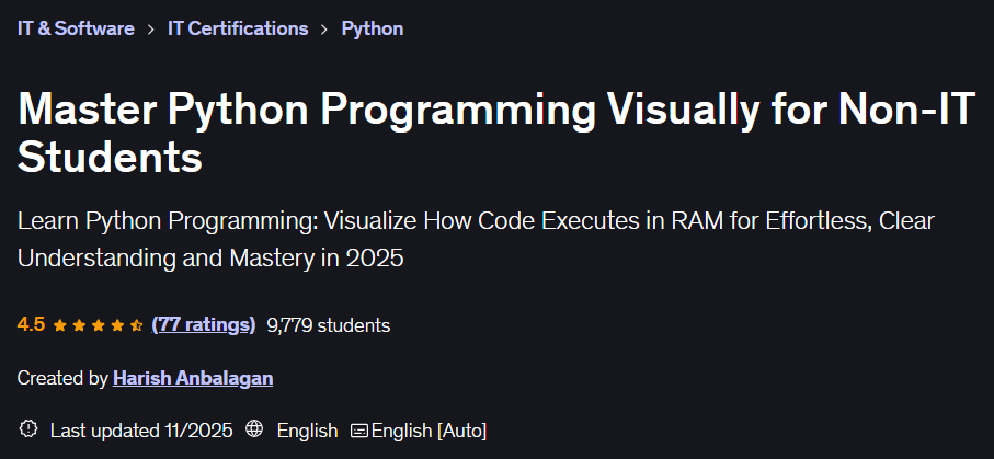 Master Python Programming Visually for Non-IT Students