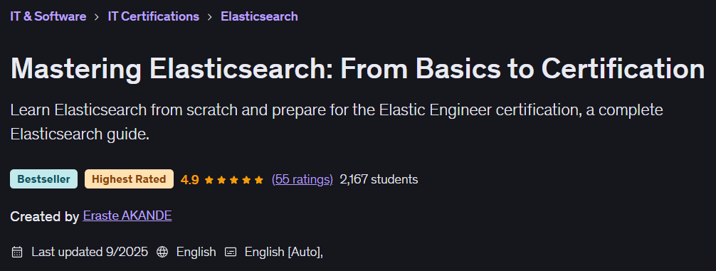 Mastering Elasticsearch: From Basics to Certification