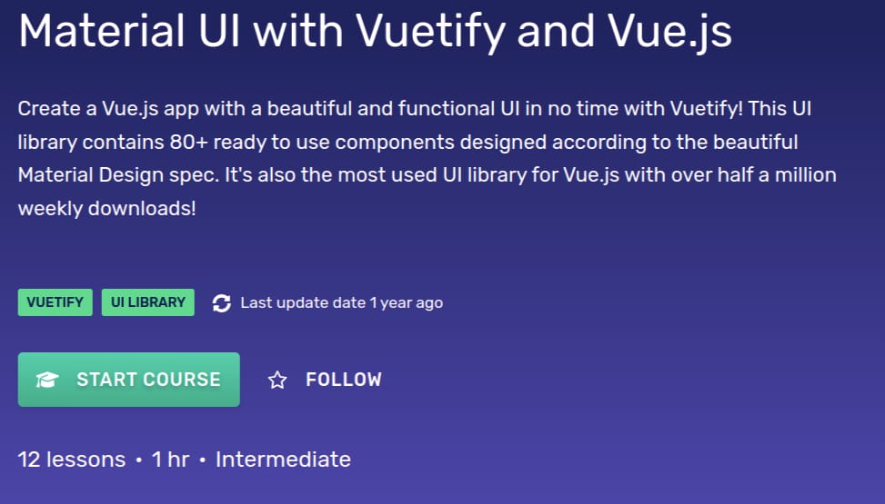 Material UI with Vuetify and Vue.js